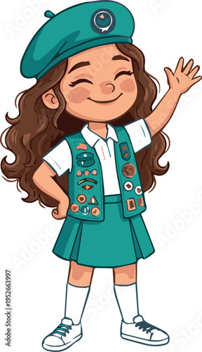 Cartoon_girl_waving_teal_uniform_db27ff418b