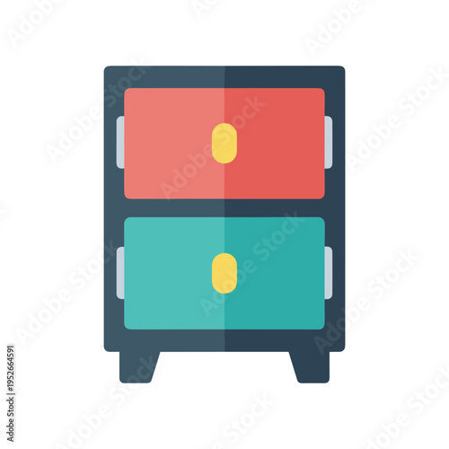 colorful drawer cabinet icon