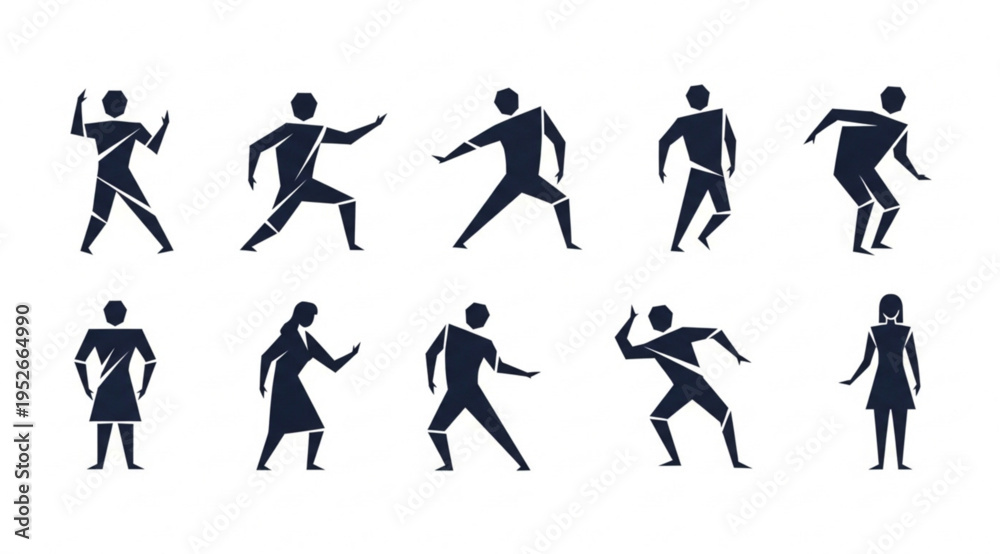 Fototapeta premium silhouettes of people