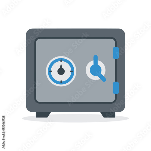 Secure gray safe with combination lock and timer