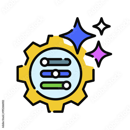 Fine Tuning Icon Professional UI Symbol for AI Model Optimization,