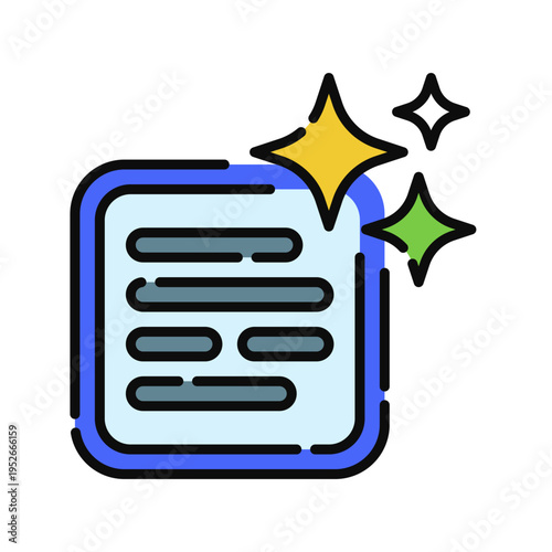 Text Generation Icon Professional UI Symbol for Large Language Models