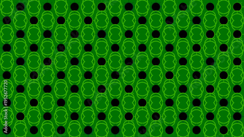Geometric Green and Black Pattern Background