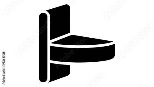 Bathroom corner rack icon for space saving storage