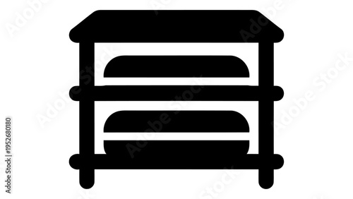 Closet hanging shelf storage organizer icon