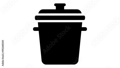 Kitchen compost pail icon for organic waste collection