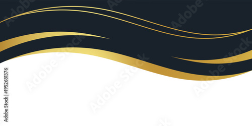 Abstract banner gold web banner waves vector in gold colors. Abstract swoosh texture benner poster eps10