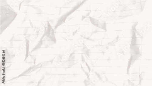 Light crumpled paper halftone texture subtle lines. Beige monochrome wrinkled surface with dotted patter. Vector minimal abstract background for modern branding, posters and elegant graphic layouts.