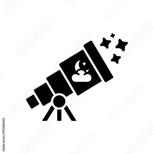 Dream vision telescope icon for ambition planning and future success concept Vector illustration
