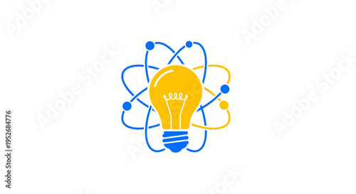 Conceptual illustration of innovation and scientific knowledge represented by a lightbulb