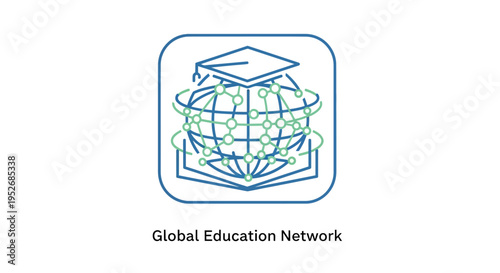Global Education Network Logo Depicting Worldwide Learning and Academic Connection