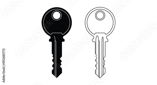 Two keys one black and one white displayed side by side