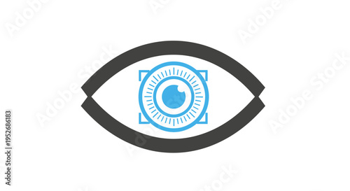 Abstract eye symbol representing vision, observation, and digital technology
