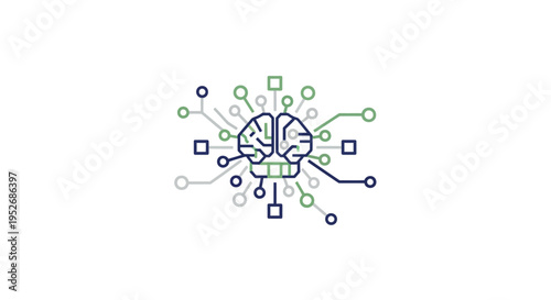 Digital Brain: An Abstract Depiction of Artificial Intelligence and Cognitive Networks