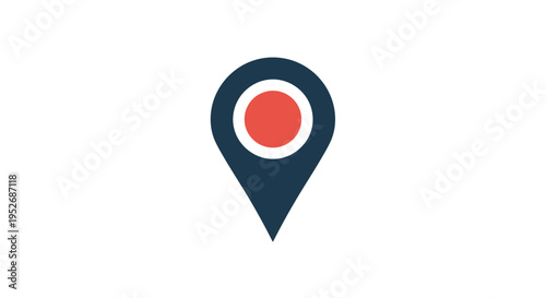 Navigation icon representing location, GPS tracking, and spatial positioning visual element