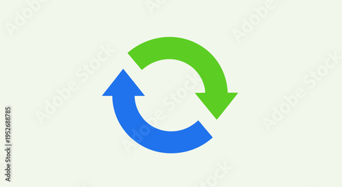 A Circular Flow Illustration Representing Renewal, Refreshment, and Cyclic Movement Process