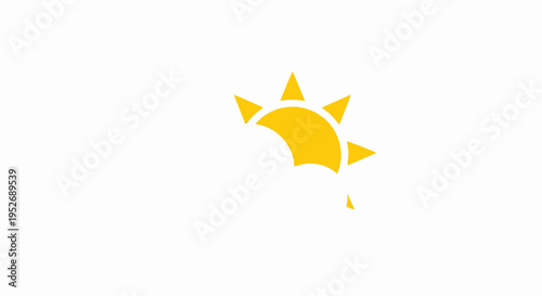 Minimalist sunshine design, representing weather forecast or bright and positive outlook