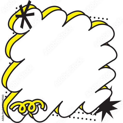 whimsical frame border with funk art decorative
