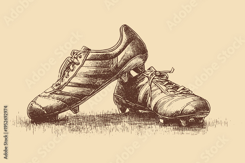 Soccer-shoes illustration on white background. 