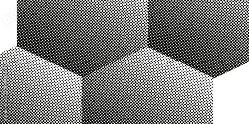 Retro Black and White Dotted Halftone Geometric Texture. vector ilustration eps10