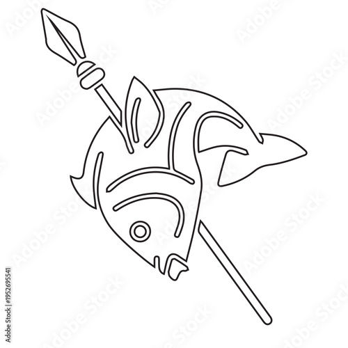 Fish Impaled By Spear
