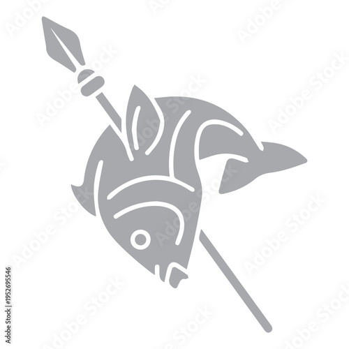 Speared Fish Emblem Design
