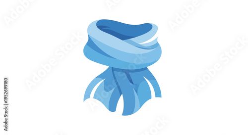 A digitally rendered illustration of a blue scarf, suitable for winter or cold weather scenarios