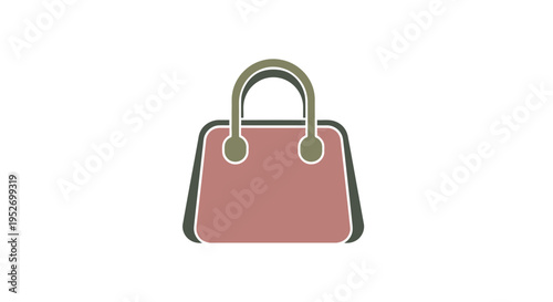 Minimalist handbag illustration with a subtle color palette and modern design elements