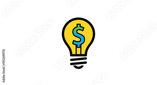 Conceptual illustration of financial innovation and profitable ideas visualized