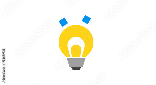 Conceptual representation of innovation and creative thinking with a vibrant bulb design