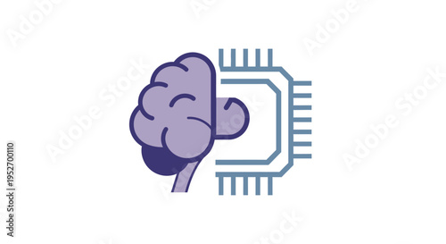 Conceptual representation of artificial intelligence and cognitive computing in a minimalist style