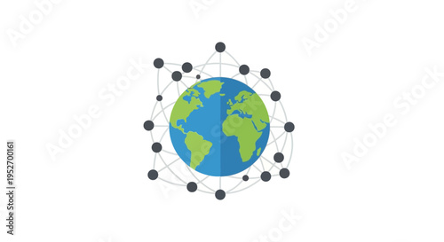 Global network connectivity visualization showcasing international digital communication concept