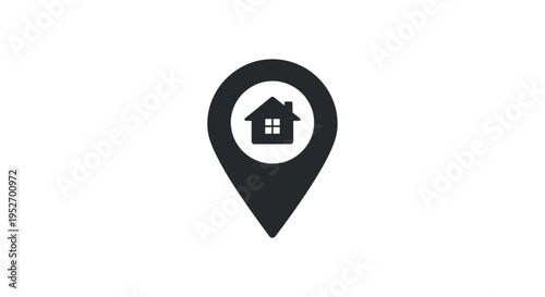 Home Location Icon Represents Real Estate, Property, Navigation, and Address Details