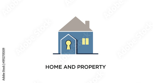 A symbolic illustration representing home ownership security and property investment concept
