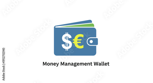 Conceptual illustration representing money management, finance, and global currency exchange