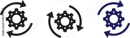 Mechanical gear rotation and interaction diagram