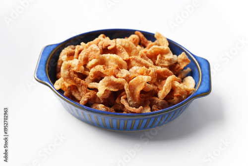 Crispy pork rinds with crunchy texture.