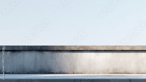 Rooftop parapet wall modern building