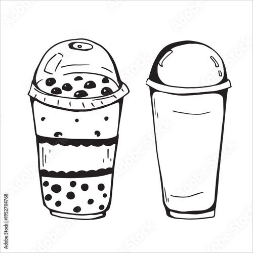 Whimsy Hand drawn Cute Different Drinks 