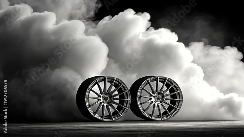 Smokey alloy wheels on dark background