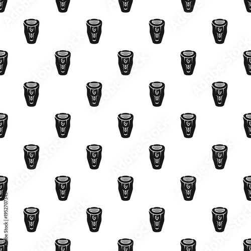 Repeating pattern of small electric shavers for professional barbershop or personal care background