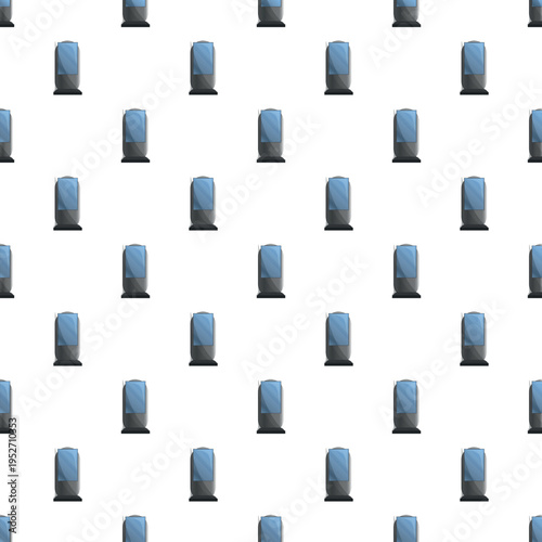 Digital kiosks displaying a repeating pattern on white background
