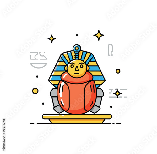 Pharaoh treasure scarab placed on a small golden plate with subtle hieroglyph hints around it. The composition suggests ancient wealth guarded by timeless and