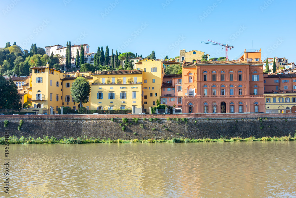 Fototapeta premium Florence architecture along Arno river, Italy