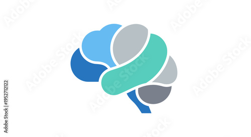 Conceptual Brain Illustration Depicting Cognitive Processes, Idea Generation, and Intelligence