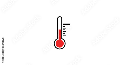 Thermometer icon illustrating temperature measurement, perfect for climate or medical content