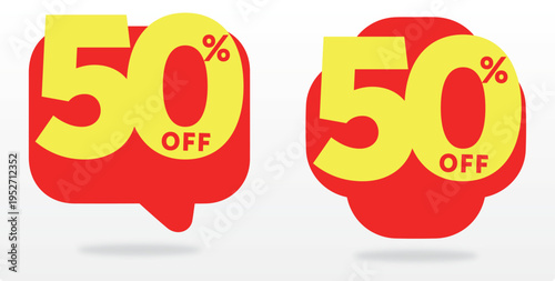 50%  banner, percent, commerce, business, discount, price, value, ads, set,  sale, store, retail. Off, special, offer, sticker, tag, icon, vector