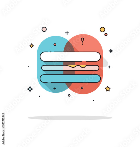 Soft shadow layering concept built around overlapping abstract shapes with delicate drop shadows creating a sense of separation and structure, symbolizing
