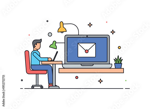 Hybrid meeting setup combining a laptop and a small office desk element to represent flexible work environments and blended collaboration. Clean visual