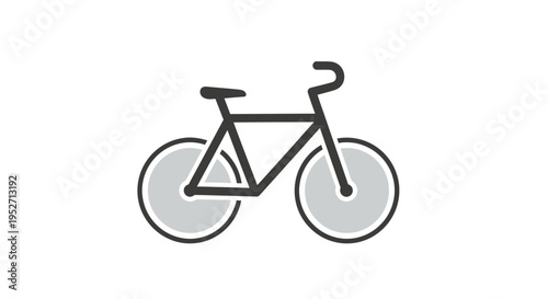 Minimalist Bicycle Illustration Depicting Transportation and Outdoor Recreation